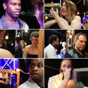 Stills from filming of Homeless Garden