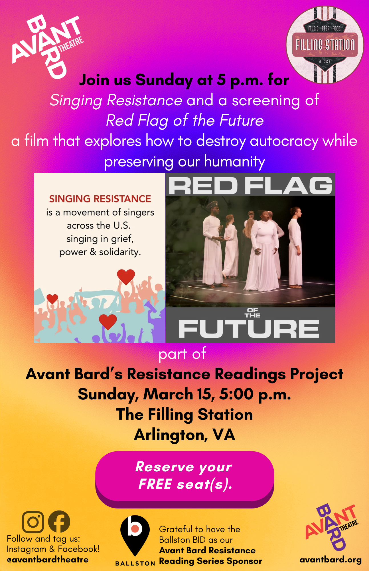 Singing Resistance with Katelyn Kyser and a screening of Red Flag of the Future.