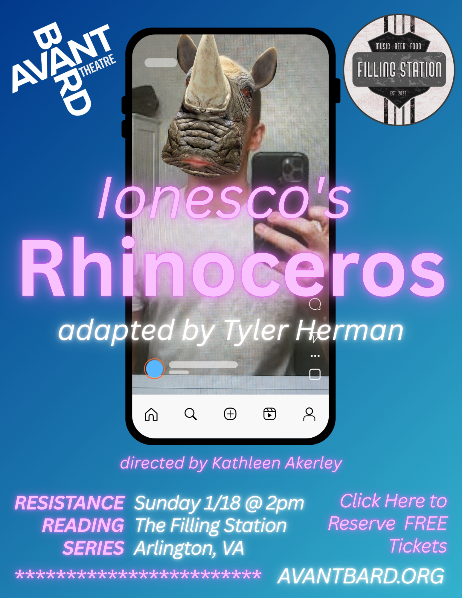Rhinoceros follows an ordinary person watching as everyone around them, one by one, transforms into rhinoceroses—a comic and unsettling metaphor rooted in the rise of fascism in 1930s Romania.